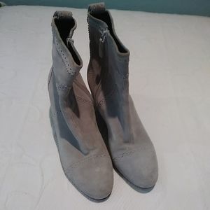 Balenciaga grey suede ankle boots